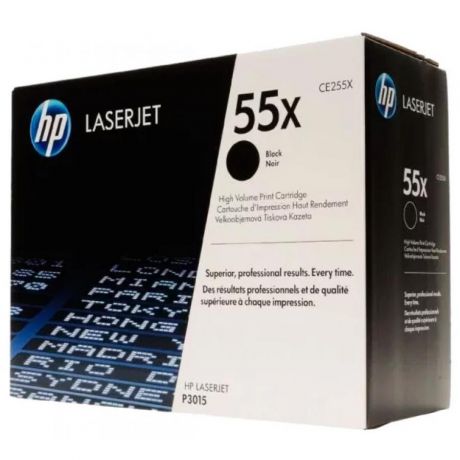 Картридж HP CE255X для HP LJ P3015, черный