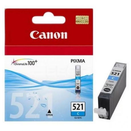 Картридж Canon CLI-521C (2934B004) для Canon iP3600/4600/MP540/620/630/980, голубой