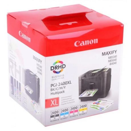 Картридж Canon PGI-2400XL (9257B004) набор для Canon iB4040/МВ5040/5340, черный/голубой/пурпурный/желтый