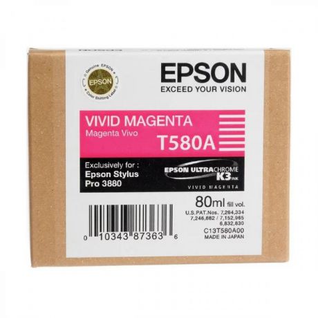 Картридж Epson T580A (C13T580A00) для Epson Stylus Pro 3880, пурпурный