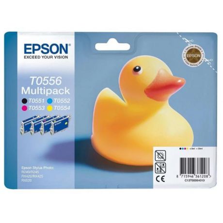 Картридж Epson T0556 (C13T05564010) для Epson R240/RX420/RX520, черный/пурпурный/голубой/желтый