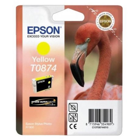 Картридж Epson T0874 (C13T08744010) для Epson St Ph R1900, желтый