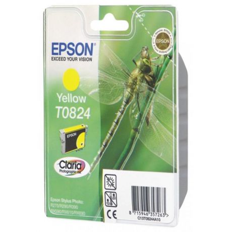 Картридж Epson T0824 (C13T11244A10) для Epson R270/290/RX590, желтый