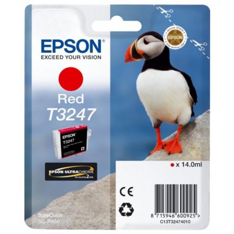 Картридж Epson T3247 (C13T32474010) для Epson SureColor SC-P400, красный
