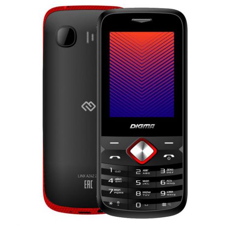 Мобильный телефон Digma A242 Linx Black/Red
