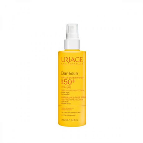 Солнцезащитный спрей SPF50+ Uriage Bariesun Fragrance-Free Spray, 200 мл, без ароматизаторов