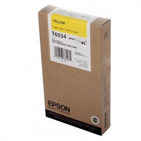 Картридж Epson T6034 (C13T603400) для Epson St Pro 7880/9880, желтый
