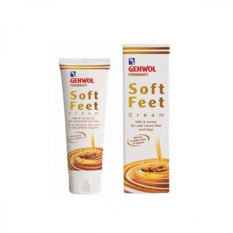 Шелковый крем для ног Gehwol Soft Feet Creme Молоко и мед, 125 мл, с гиалуроновой кислотой