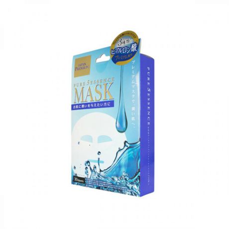 Маска-салфетка для лица Japan Gals Pure5 Essence Premium, 30 шт, c тремя видами гиалуроновой кислоты