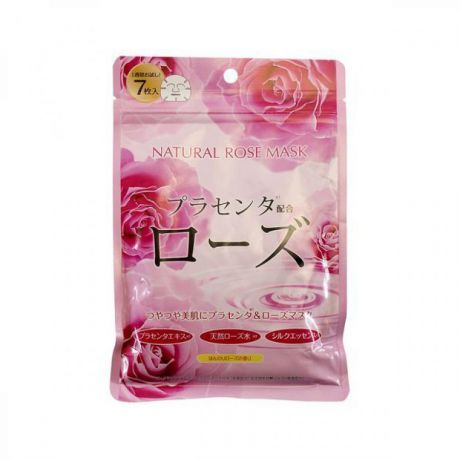 Маска-салфетка для лица Japan Gals, 7 шт, с экстрактом розы