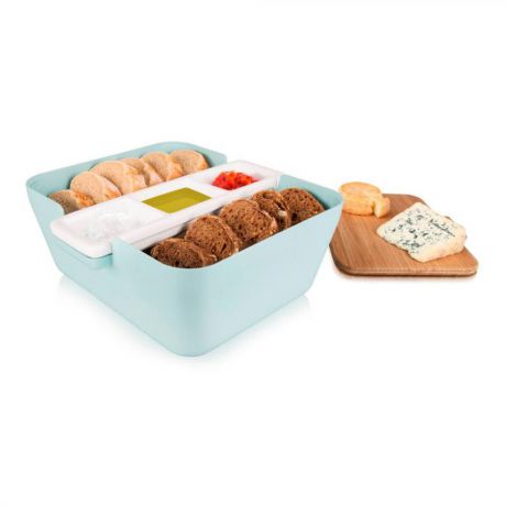 Сервировочный набор TOMORROW`S KITCHEN для хлеба и закусок, светло-голубой