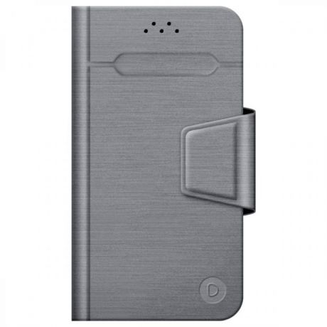 Чехол-подставка Deppa для смартфонов Wallet Fold M 4.3''- 5.5'' серый
