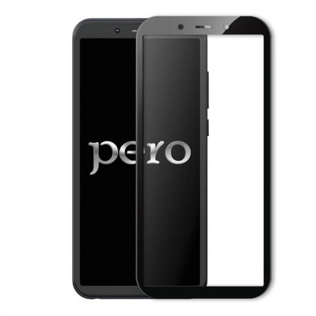 Защитное стекло PERO 2.5D для Honor 7C PRO, чёрное