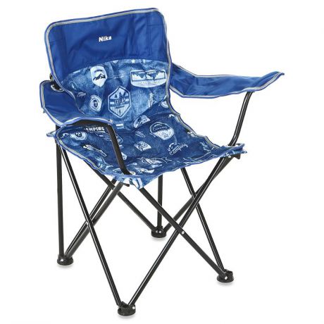 Кресло туристическое Nika Премиум ПСП5, цвет синий/серый