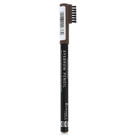 Карандаш для бровей Rimmel Professional Eyebrow Pencil` Re-pack, тон 002 hazel, с щеточкой