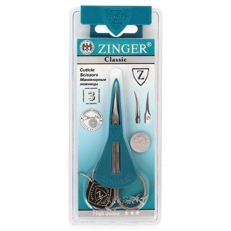 Ножницы для кутикулы Zinger Classic В-118, ручная заточка
