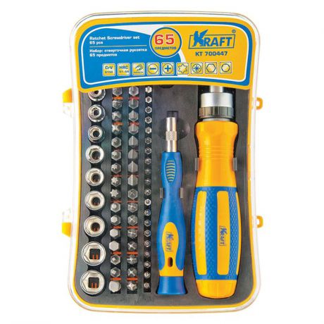 Набор Kraft KT 700447: отверточная рукоятка 65 предметов