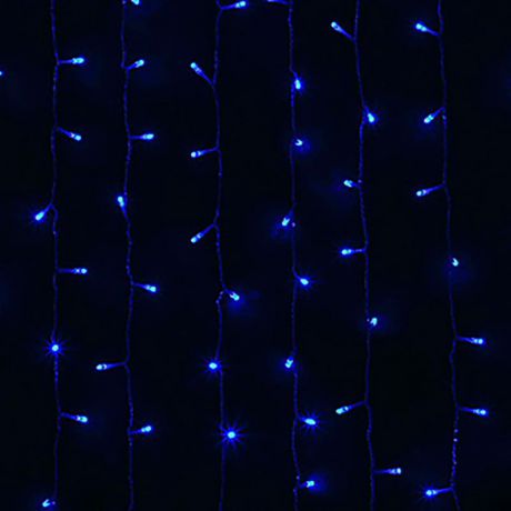 SHLights Гирлянда светодиодная Световой занавес, 625 LED, 2,4х1,5м, уличный, мерцающий, синий