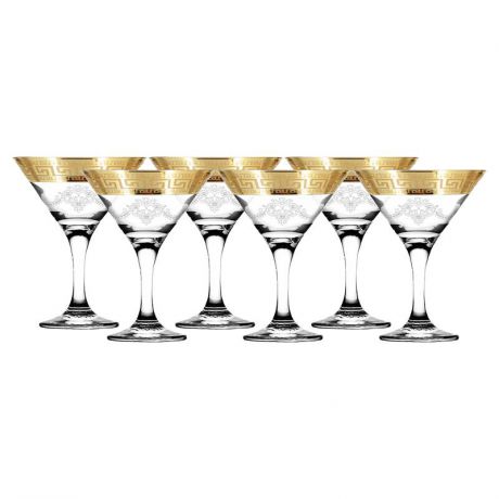 Набор бокалов для мартини с рисунком "Барокко", 6 шт, 170 мл