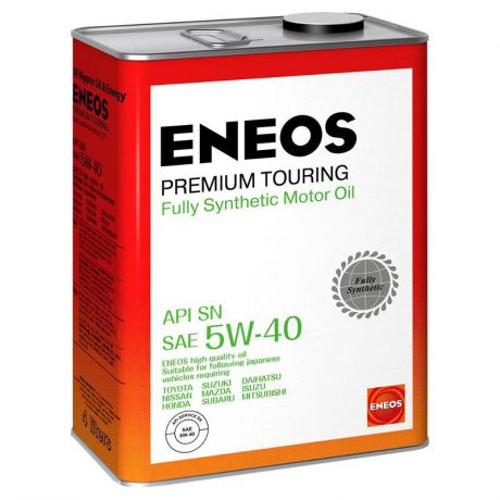 Моторное масло ENEOS Premium Touring SN 5W40 4л, синтетическое