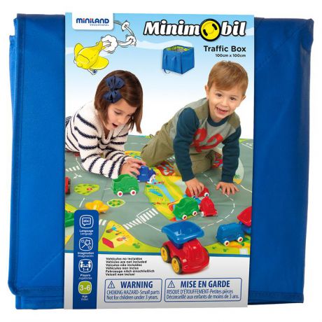Игровой коврик-ящик складной Miniland Minimobil Traffic Box (97096)