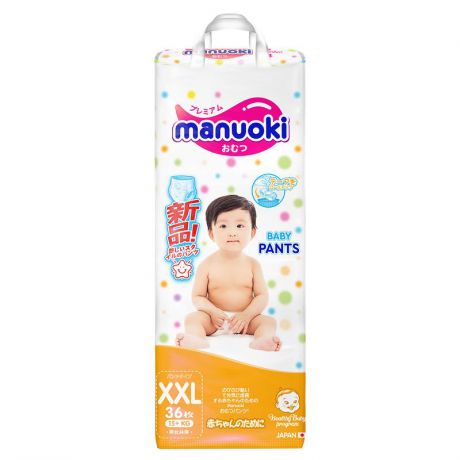 Трусики-подгузники Manuoki XXL 15+ кг 36 шт