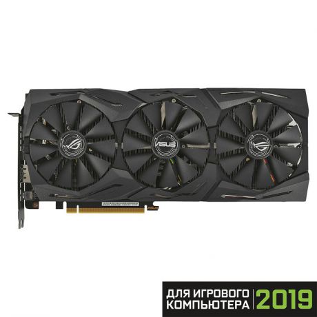 Видеокарта ASUS GeForce® RTX 2070, ROG-STRIX-RTX2070-O8G-GAMING, 8ГБ, GDDR6, Retail