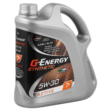 Моторное масло G-Energy Synthetic Active 5W-30, 4л, синтетическое