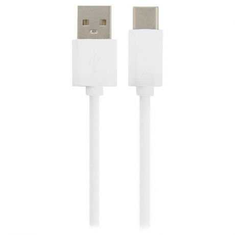 Кабель MobileData TC-2A-W, USB - USB Type-C, 1 м, 2.1А, USB 2.0, белый