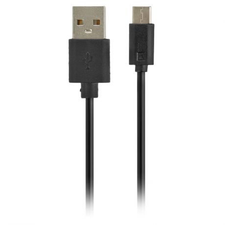 Кабель MobileData TC-2A-B, USB - USB Type-C, 1 м, 2.1А, USB 2.0, черный