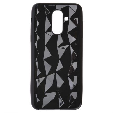 Чехол-крышка SkinBox Diamond для Samsung Galaxy J8 2018, черный