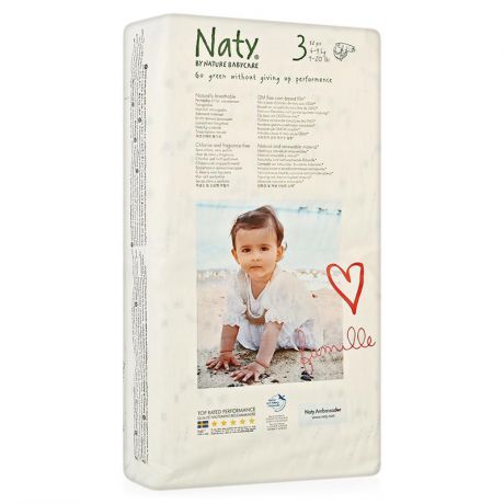 Подгузники Naty 3 (4-9 кг), 52 шт