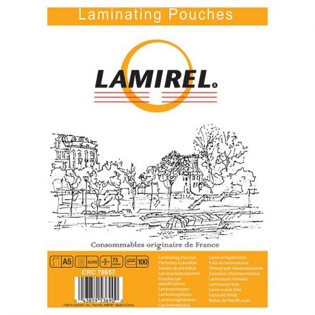 пленка для ламинирования Lamirel А5, 75мкм, 100 шт.
