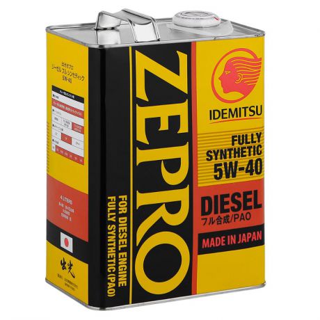 Моторное масло Idemitsu Zepro Euro Spec 5W-40 SN/CF, 4л, синтетическое