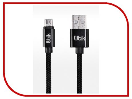 Аксессуар Ubik UM01 USB - MicroUSB 1.0m Black