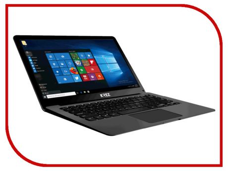 Ноутбук KREZ N1304 Black (Intel Celeron N3350 1.1 GHz/3072Mb/1000Gb/No ODD/Intel HD Graphics/Wi-Fi/Bluetooth/Cam/13.3/1920x1080/Windows 10 Pro)