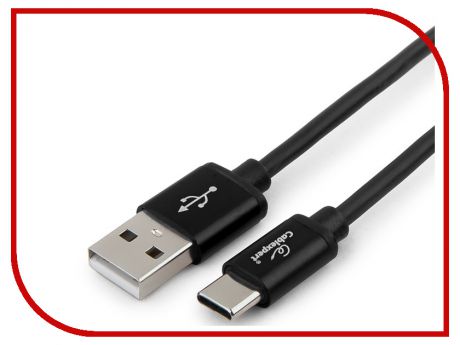 Аксессуар Gembird Cablexpert Silver Series USB 2.0 - USB Type-C 1m Black CC-S-USBC01Bk-1M