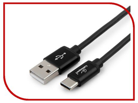 Аксессуар Gembird Cablexpert Silver Series USB 2.0 - USB Type-C 50cm Black CC-S-USBC01Bk-0.5M