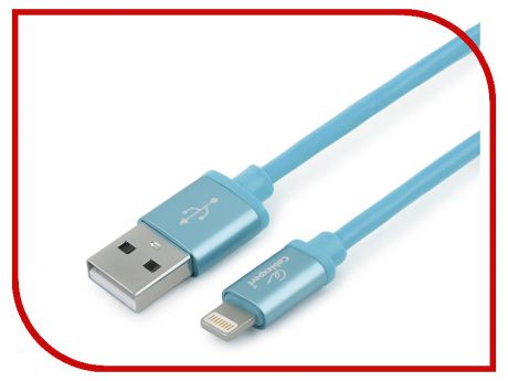 Аксессуар Gembird Cablexpert Silver Series USB - Lightning 1m Blue CC-S-APUSB01Bl-1M