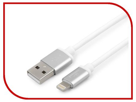 Аксессуар Gembird Cablexpert Silver Series USB - Lightning 1.8m White CC-S-APUSB01W-1.8M