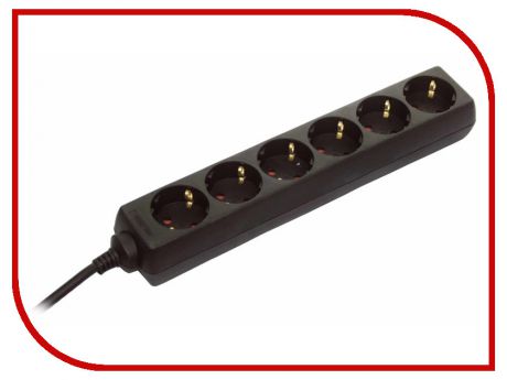 Удлинитель Schwabe 6 Sockets 1.4m Black 11612AS