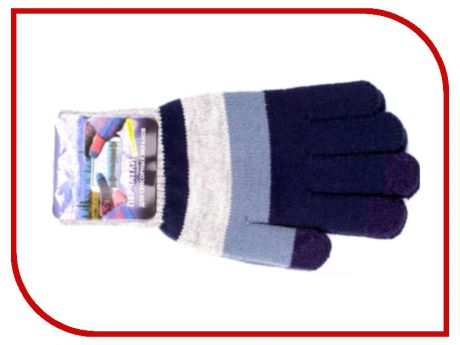 Теплые перчатки для сенсорных дисплеев Harsika 0618 Grey-Blue