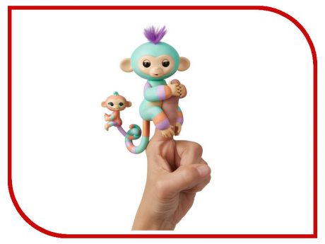 Игрушка WowWee Fingerlings Ручная обезьянка с малышом Денни 3544