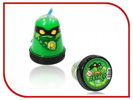 Игрушка антистресс Лизун Slime Ninja 130гр светится в темноте Green S130-18