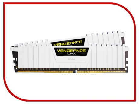 Модуль памяти Corsair Vengeance LPX White DDR4 DIMM 3000MHz PC4-24000 CL15 - 32Gb KIT (2x16Gb) CMK32GX4M2B3000C15W