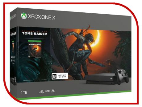 Игровая приставка Microsoft Xbox One X 1Tb Black CYV-00106 + Tomb Raider