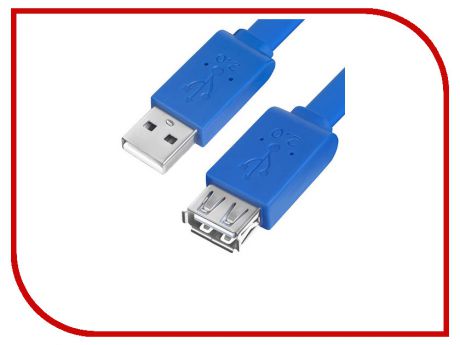 Аксессуар Greenconnect PROF USB 2.0 AM - AF Blue GCR-UEC2M2-BD-1.0m