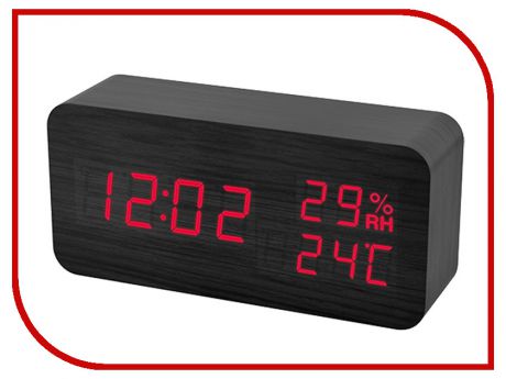 Часы Perfeo Wood PF-S736 Black PF-A4393