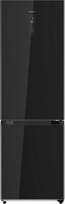 Двухкамерный холодильник Kraft KF-MD 410 BGNF черное стекло