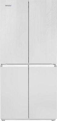 Многокамерный холодильник Ginzzu NFK-425 белое стекло
